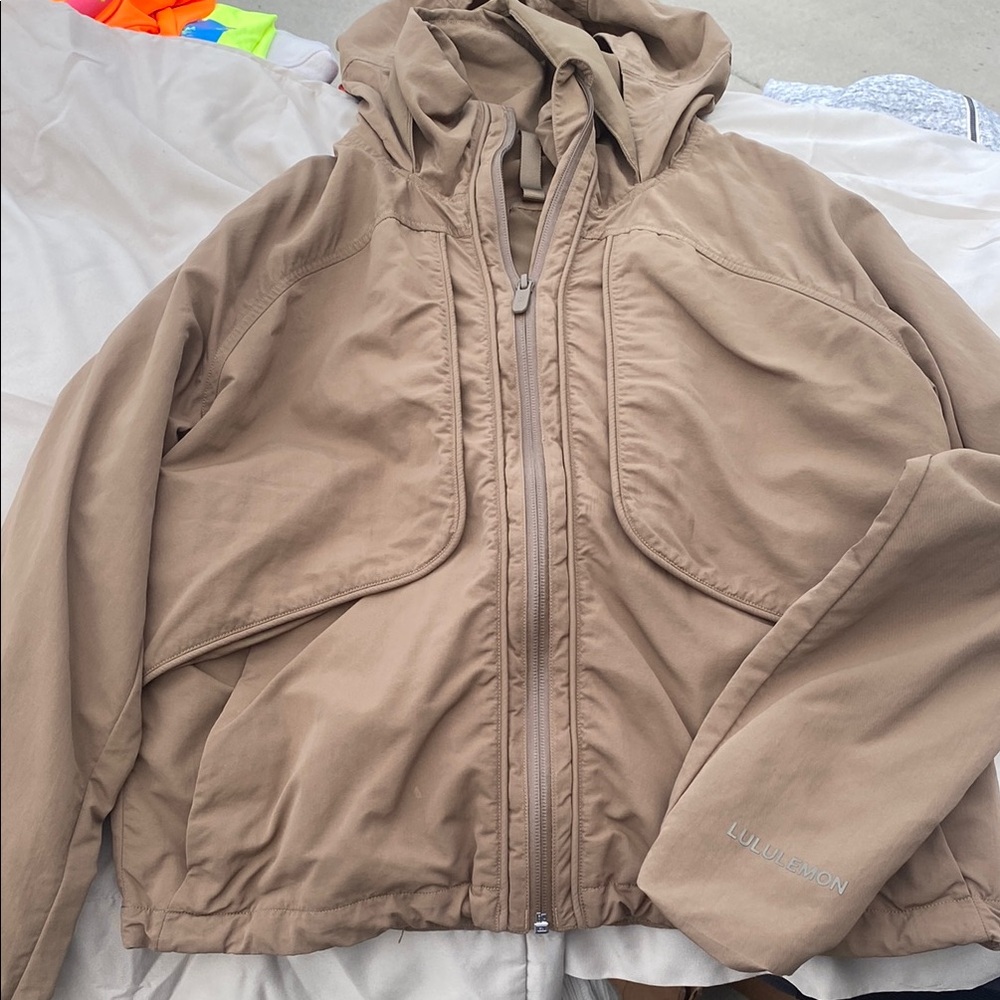 lululemon athletica Tan Windbreaker with Hood
